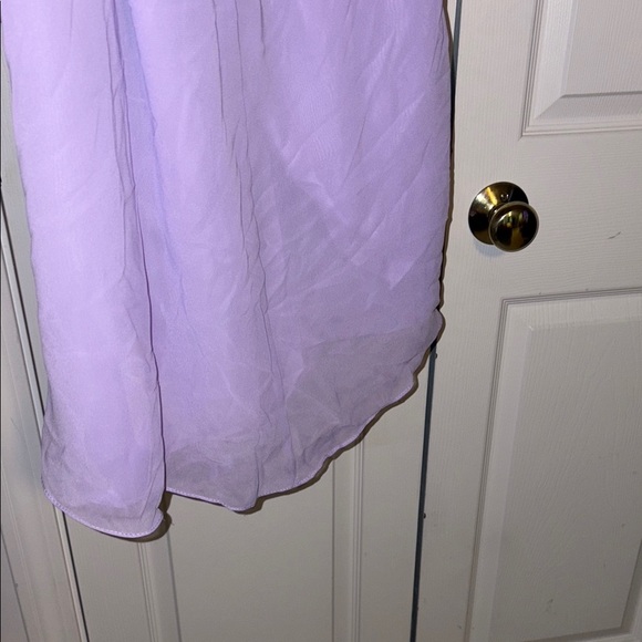 Azazie Lilac Sleeveless V-Neck Gown - Picture 8 of 10